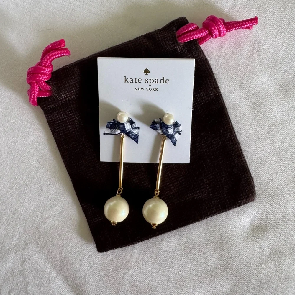 Kate Spade New York Pretty Pearly Drop Earrings – Navy Multi
